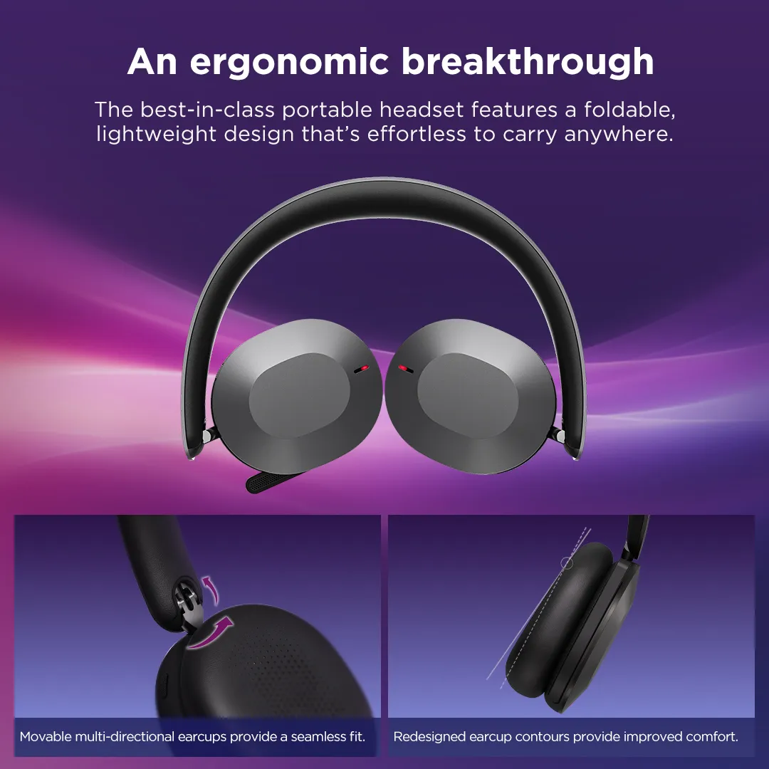 Lenovo Dual-Mode ANC Foldable 8550 Wireless Headset with Carrying Case