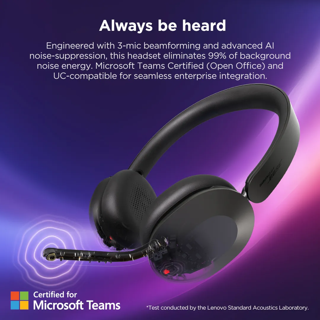 Lenovo Dual-Mode ANC Foldable 8550 Wireless Headset with Carrying Case