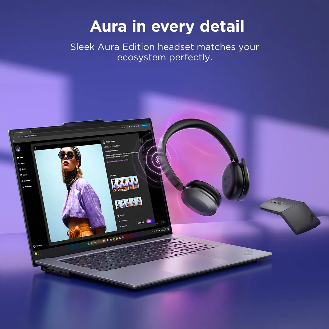 Lenovo Dual-Mode ANC Foldable 8550 Wireless Headset with Carrying Case