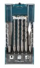 Makita &ndash; SDS-plus, 6-delars, mejsel- och borrsats