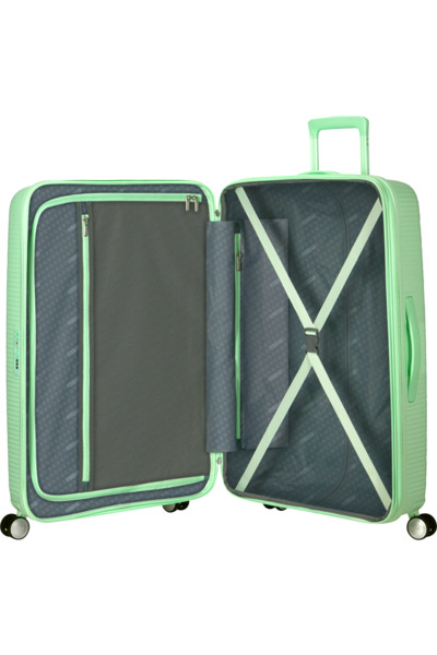 American Tourister Soundbox 77 cm Large Expandable Polypropylene Suitcase, Pastel Green