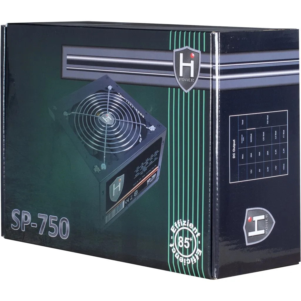 Inter-Tech HIPOWER SP-750 750W -virtalähde,