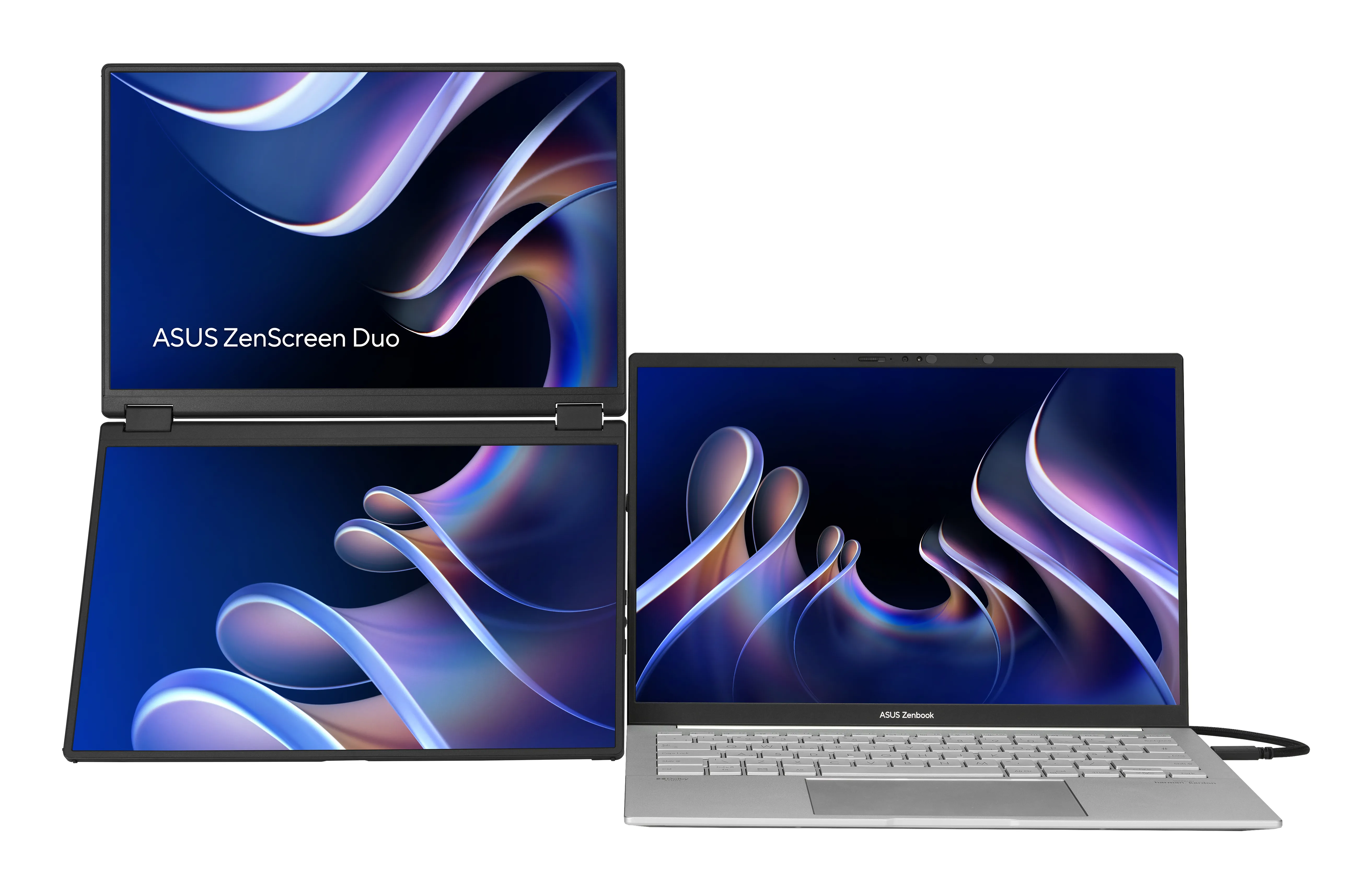 Asus ZenScreen Duo MB14FCD 14" WUXGA, IPS, HDR -kannettava n&auml;ytt&ouml;