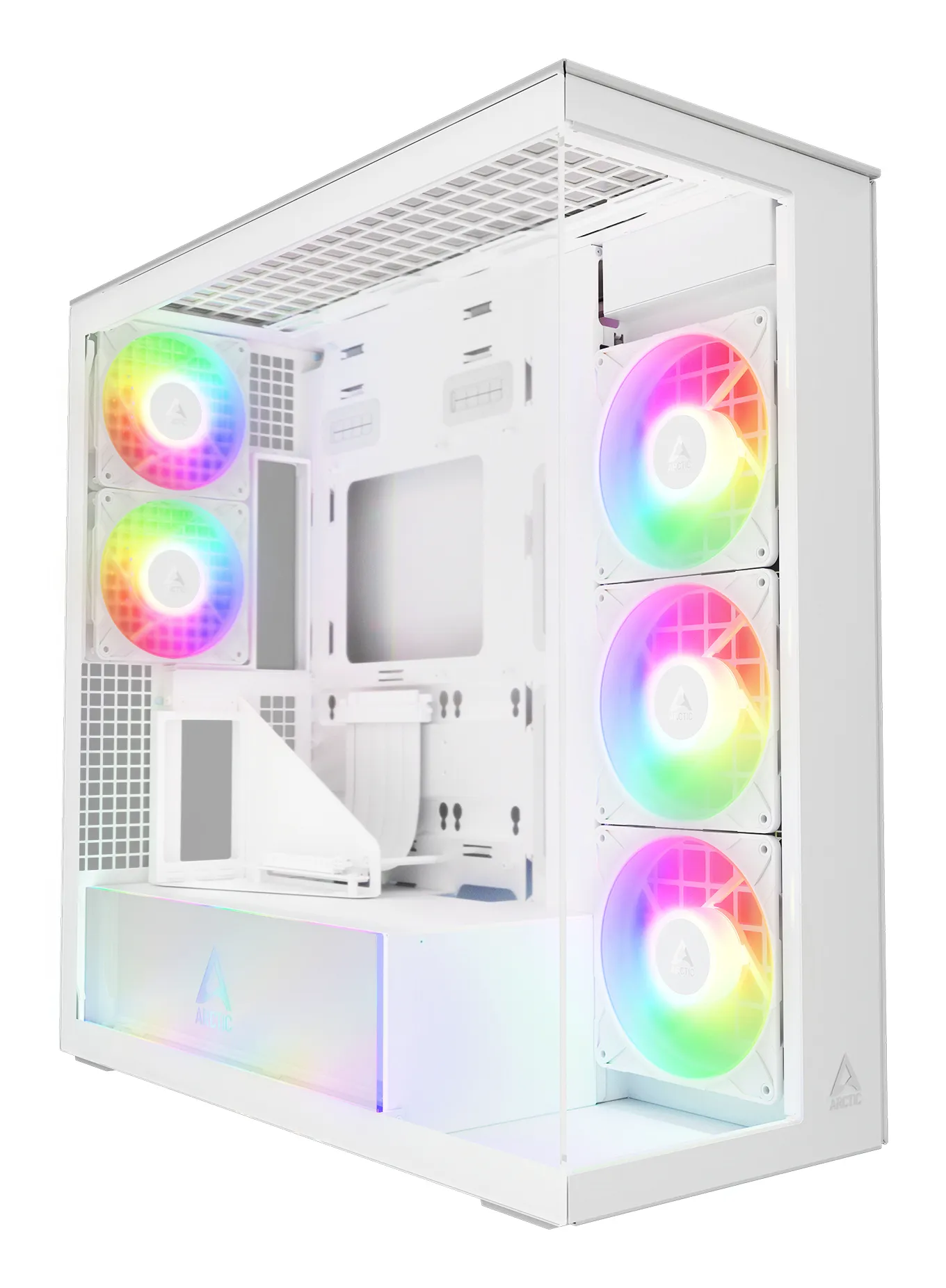 Arctic Xtender VG 5x A-RGB Fans E-ATX - mid case with window, White
