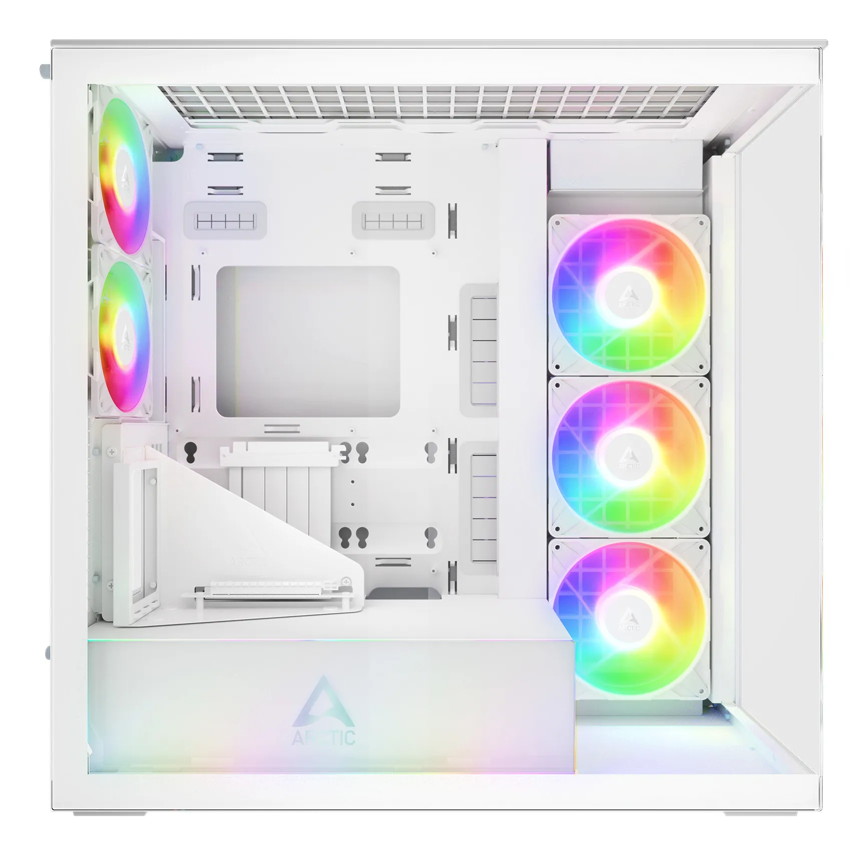 Arctic Xtender VG 5x A-RGB Fans E-ATX - mid case with window, White