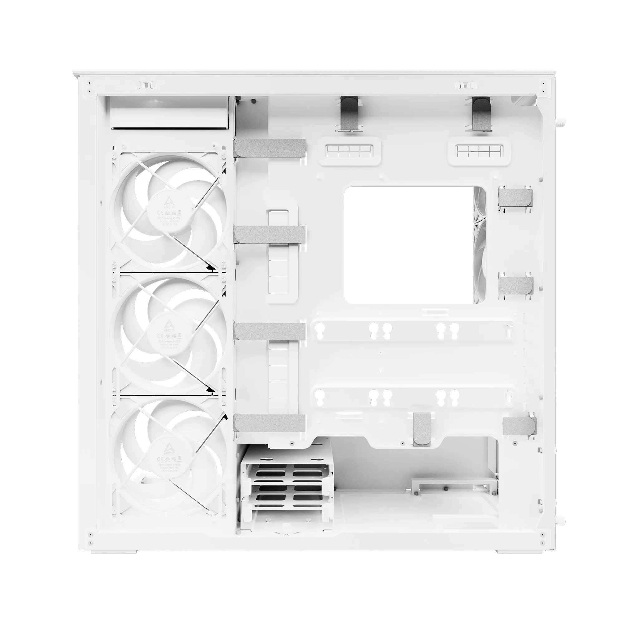 Arctic Xtender VG 5x A-RGB Fans E-ATX - mid case with window, White