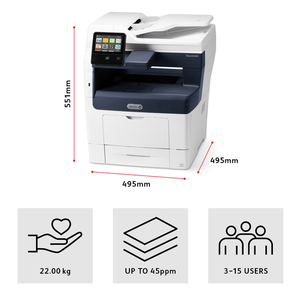 Xerox VersaLink B405 DN Duplex, LAN, A4 -mustavalkolasertulostin