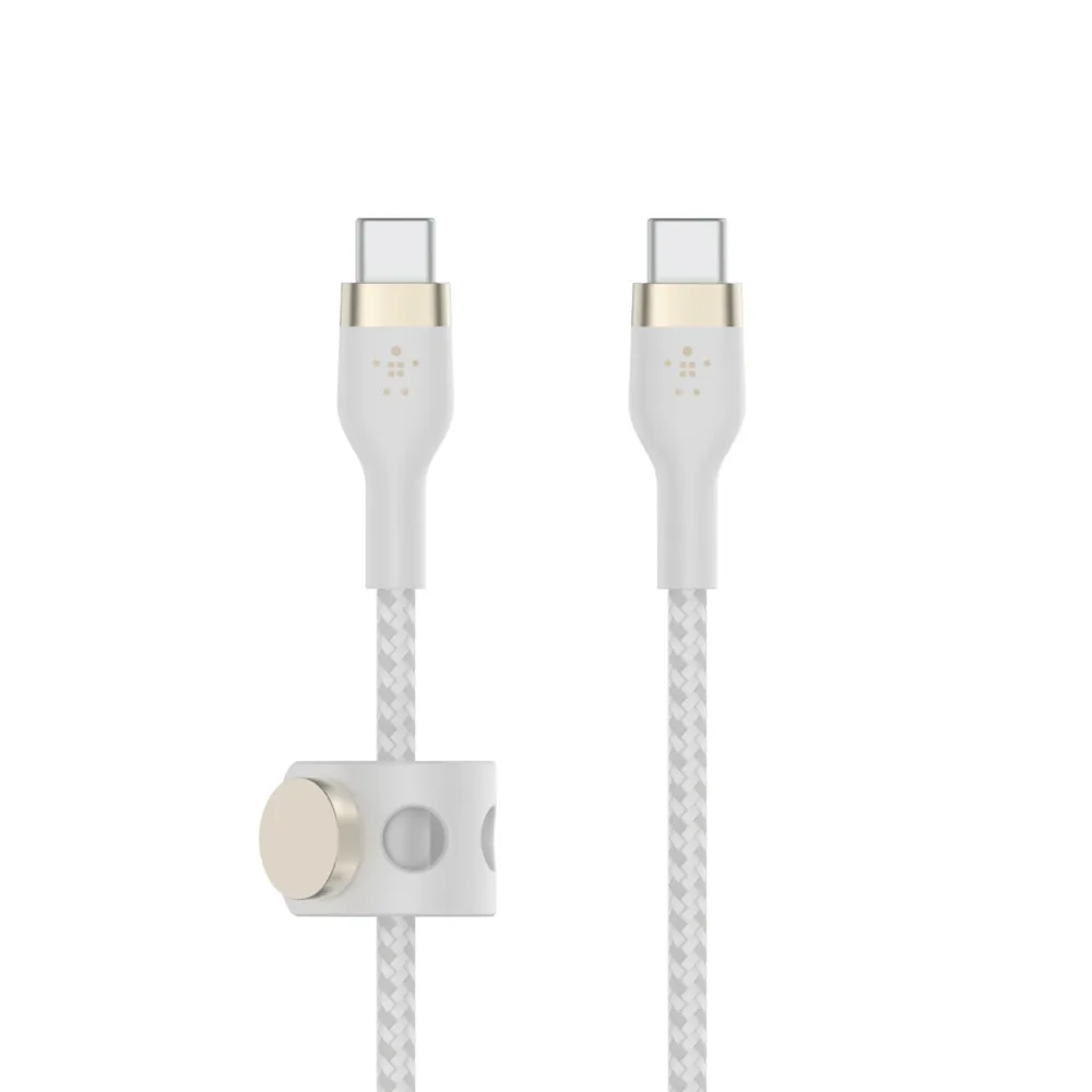 Belkin BoostCharge USB-C - USB-C 60W -kaapeli, Valkoinen, 1m