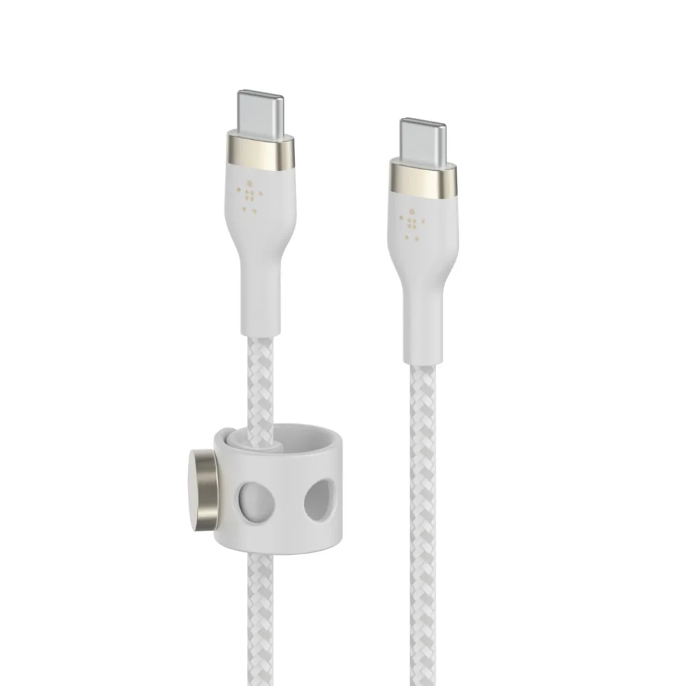 Belkin BoostCharge USB-C - USB-C 60W -kaapeli, Valkoinen, 1m