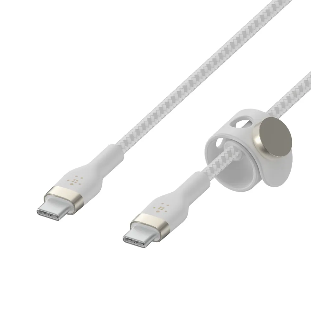 Belkin BoostCharge USB-C - USB-C 60W -kaapeli, Valkoinen, 1m