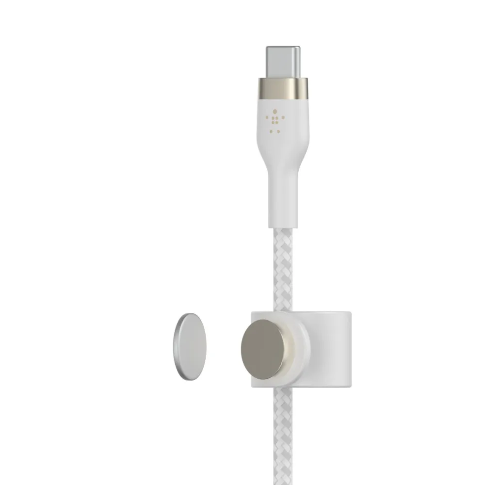 Belkin BoostCharge USB-C - USB-C 60W -kaapeli, Valkoinen, 1m