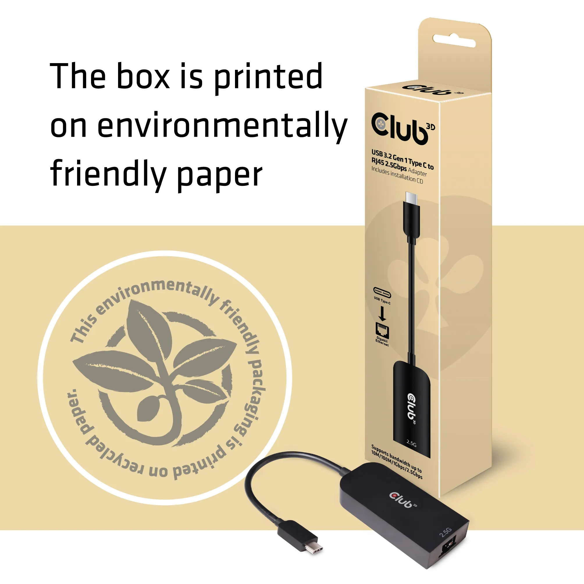 CLUB 3D CAC-1520 - Ethernet Adapter, Black