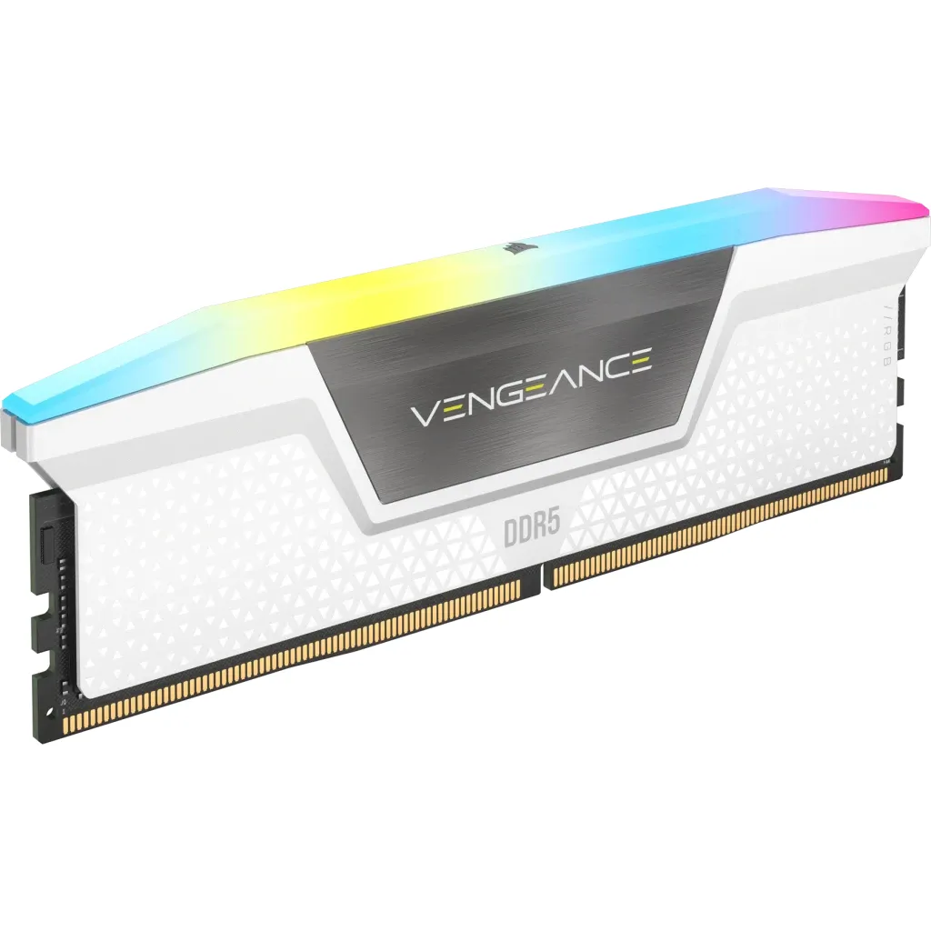 Corsair VENGEANCE RGB 64 Gt (2 x 32 Gt) DDR5 6400 MHz, CL32 -muisti, valkoinen (XMP)