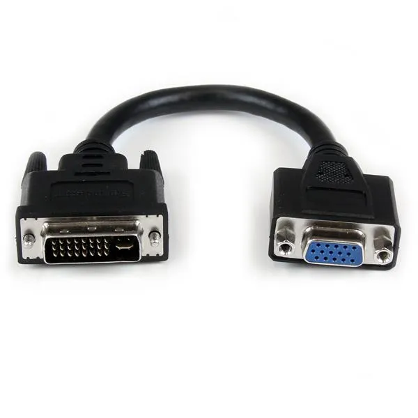 StarTech DVI to VGA Cable Adapter - DVI-I Male to VGA Female - adapter, Svart
