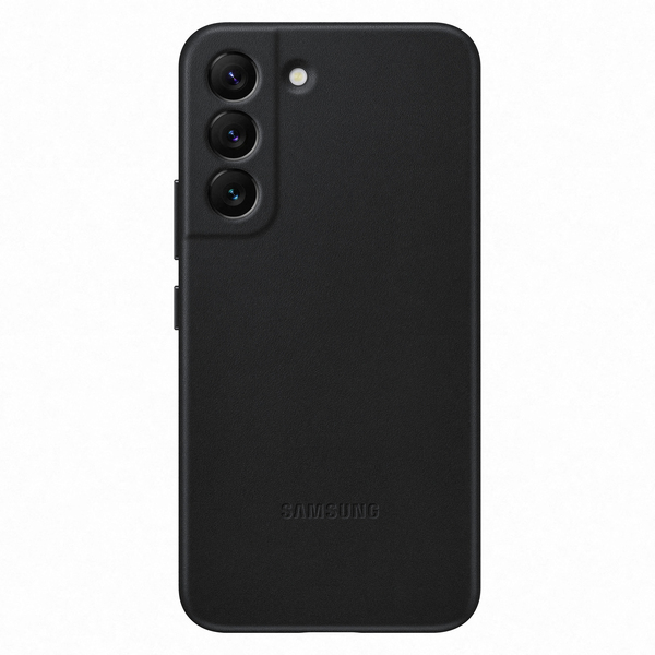 Samsung Leather Cover, Galaxy S22 -suojakuori, Musta