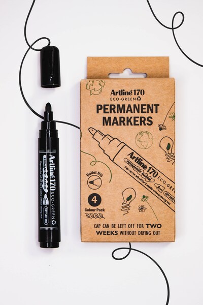 ARTLINE EK-170/EC, 2.0mm, 4 st, svart - permanentpenna