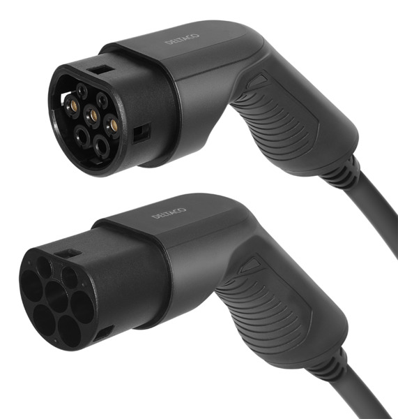DELTACO e-Charge, cable type 2 - type 2, 1 phase, 32A, 3M -s&auml;hk&ouml;auton latauskaapeli