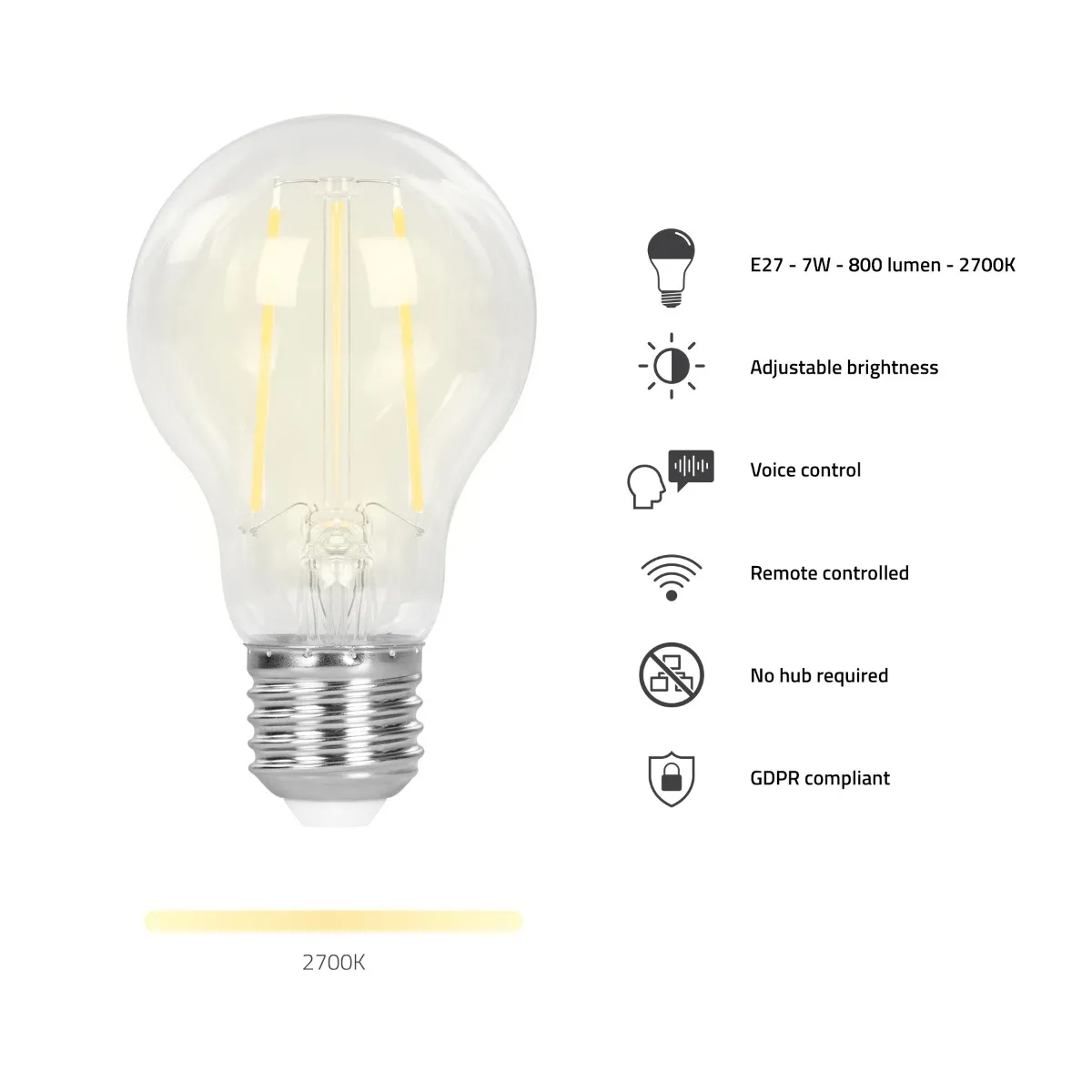 Hombli Smart Bulb 7W Retro Filament (E27)