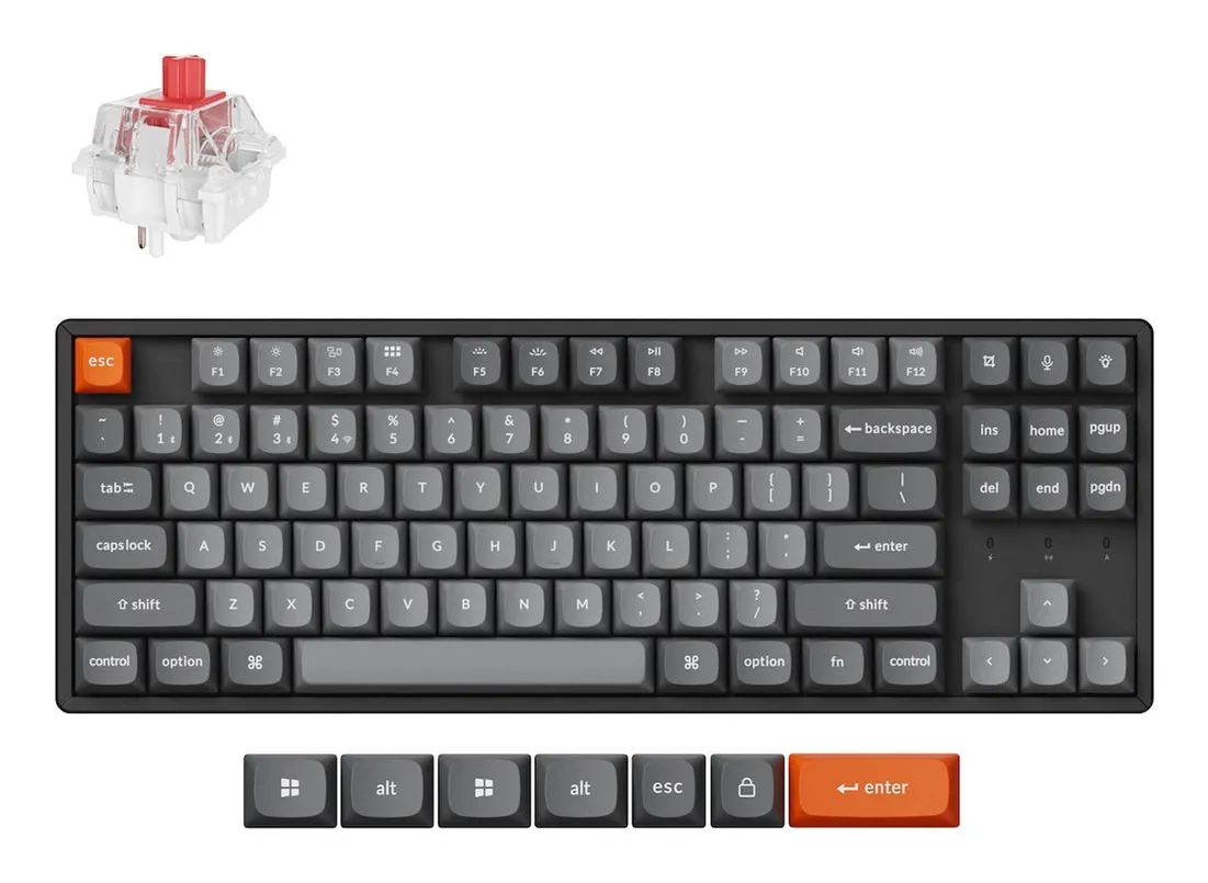 Keychron K8 MAX Hot Swap QMK/VIA Super Red - wireless keyboard