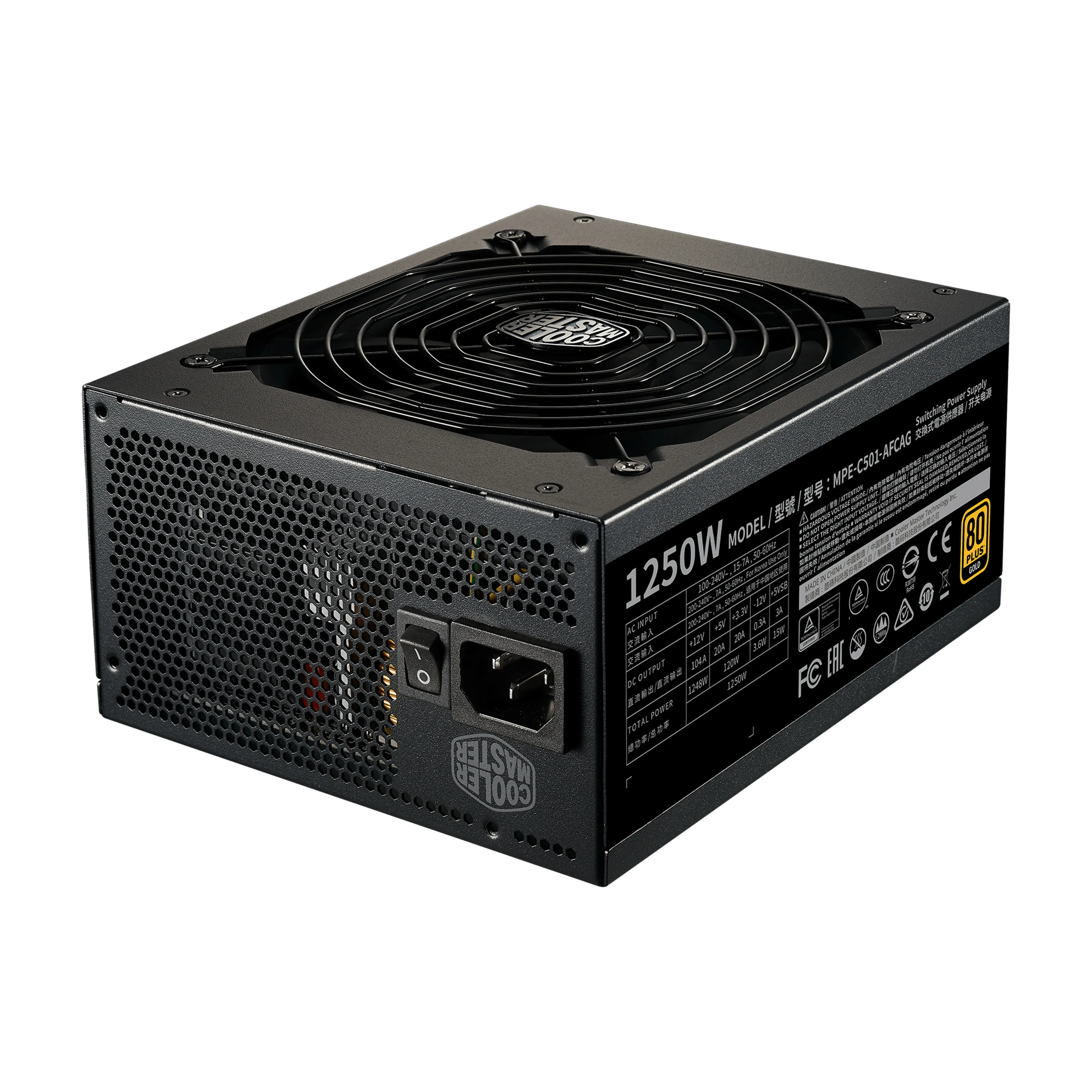 Cooler Master MWE Gold V2 1250W -virtalähde, 80 Plus Gold