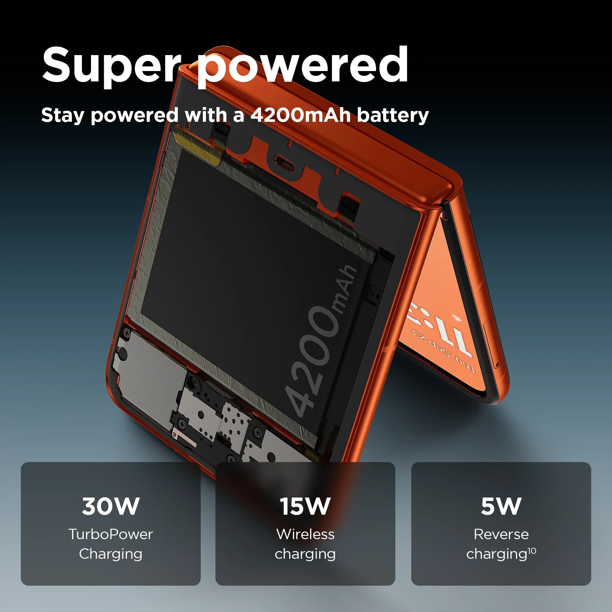 Motorola Razr 50 256/8GB Android - mobile phone, Spritz Orange