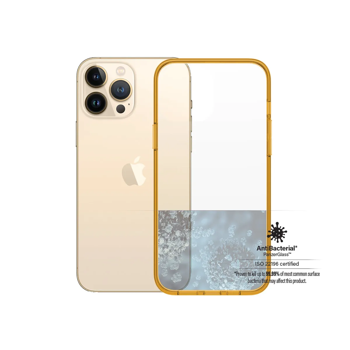 PanzerGlass ClearCase, iPhone 13 Pro Max -suojakuori, Oranssi