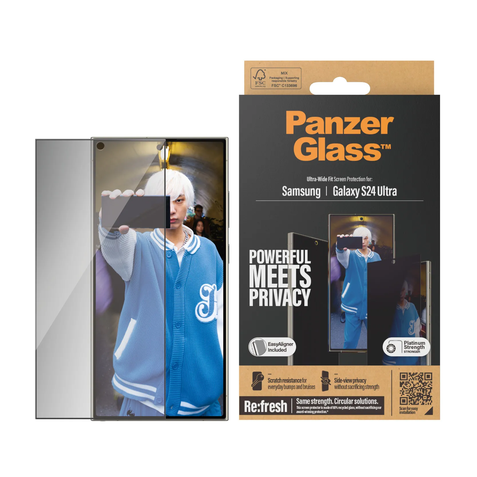 PanzerGlass Ultra-Wide Fit Galaxy S24 Ultra - Screen Protector, Privacy