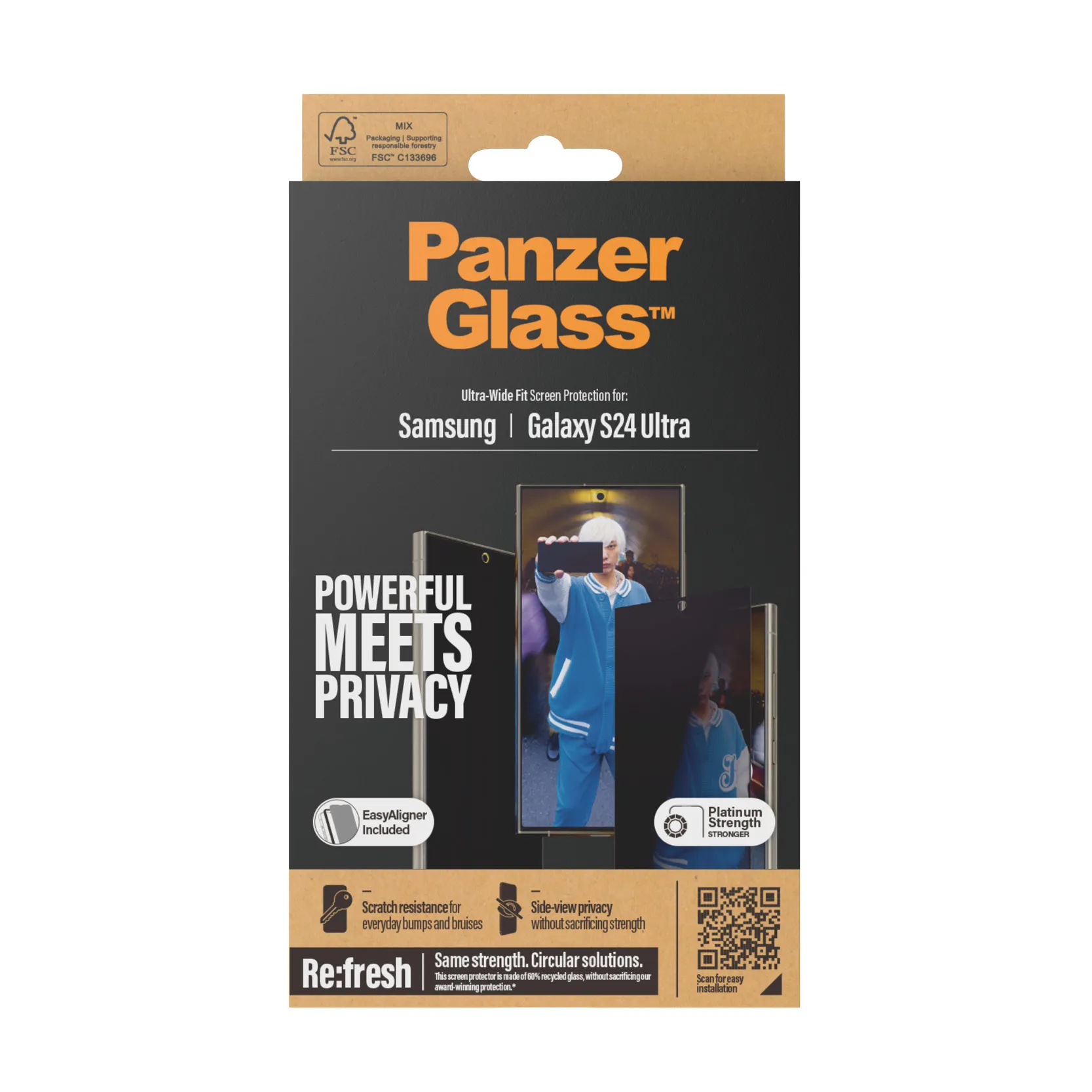 PanzerGlass Ultra-Wide Fit Galaxy S24 Ultra - Screen Protector, Privacy