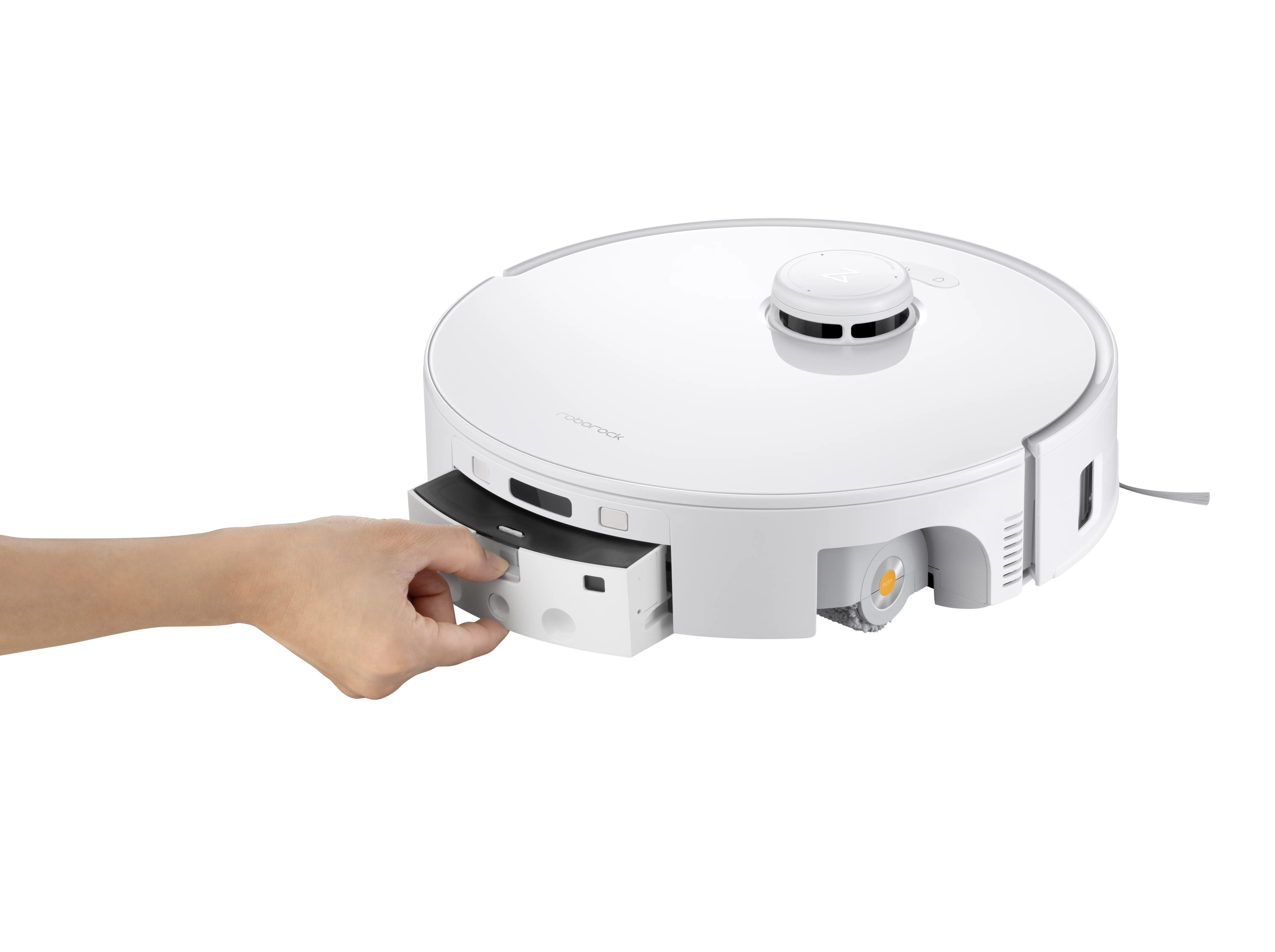 Roborock Qrevo Curv 2 Flow Robot vacuum cleaner, White