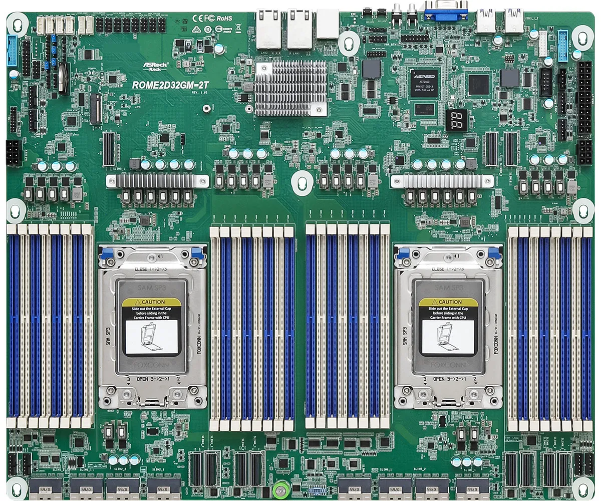 ASRock Rack ROME2D32GM-2T 10GbE SP3 Proprietary Motherboard