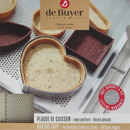 De Buyer Perforated Stainless Steel Baking Sheet 40 x 30 cm