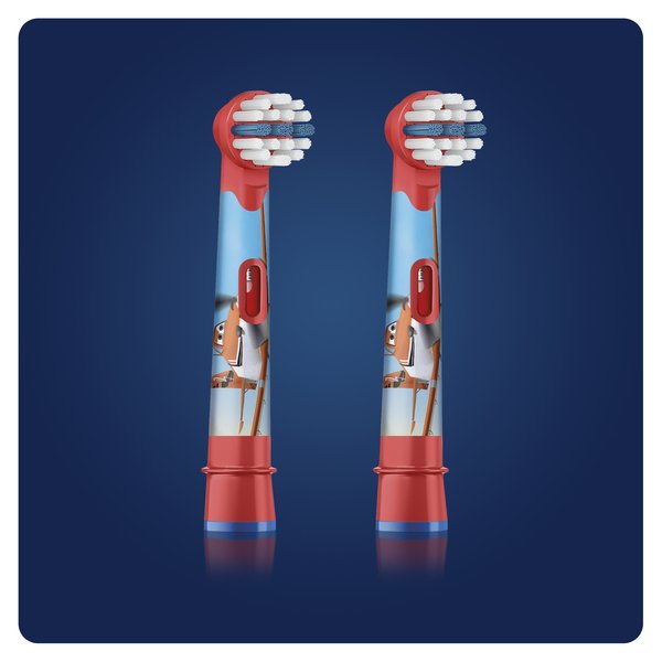 BRAUN VAIHTOHARJA ORAL-B KIDS 2ct, paketissa 2 vaihtoharjaa EB10-2, sekalaisella teemalla.