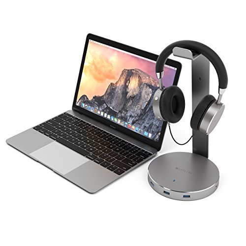 Satechi USB 3.0 Aluminium Headphone Stand - Space Gray