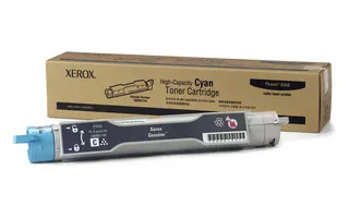 CYAN HIGH CAPACITY TONER CARTRIDGE, PHASER 6350 ONLY