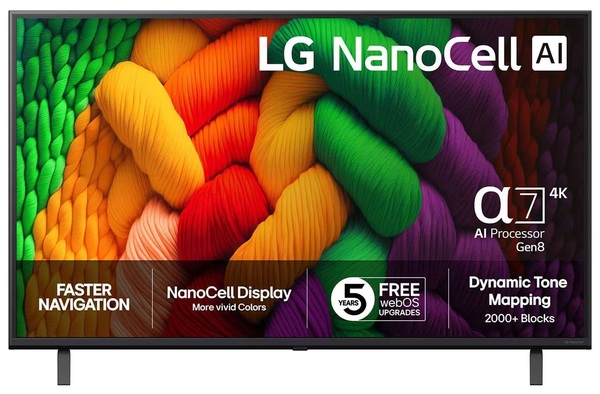 LG NANO8E 75NANO8EA6A 75" 4K NanoCell webOS TV, 60 Hz, HDR10, HLG