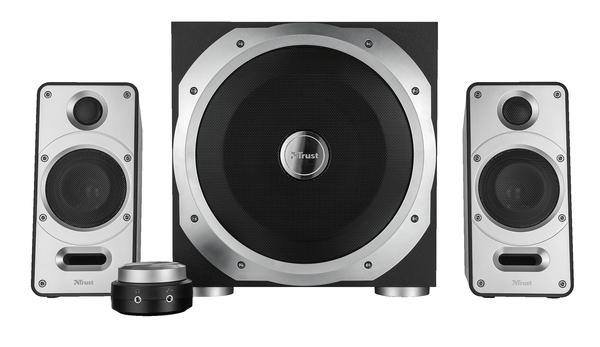 TRUST BYRON 2.1 SPEAKER SET - 2.1 SET BLACK/METALLIC