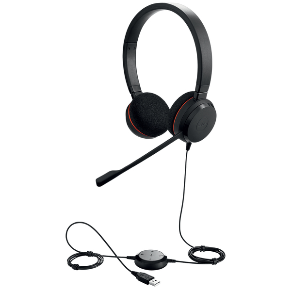 Jabra Evolve 20 UC USB-A -kuulokkeet mikrofonilla, musta