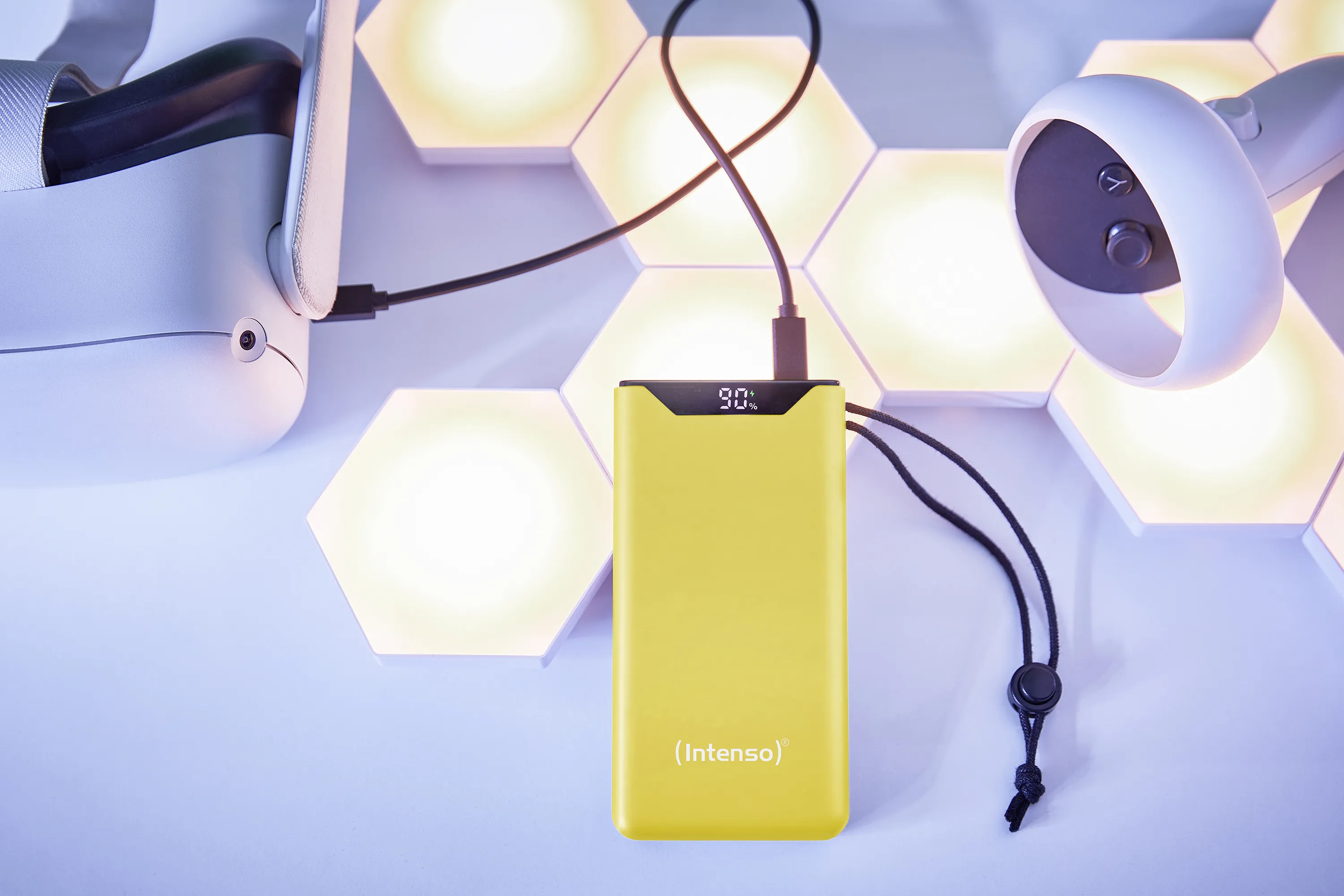 Intenso F10000 -varavirtal&auml;hde, 10000 mAh, Keltainen