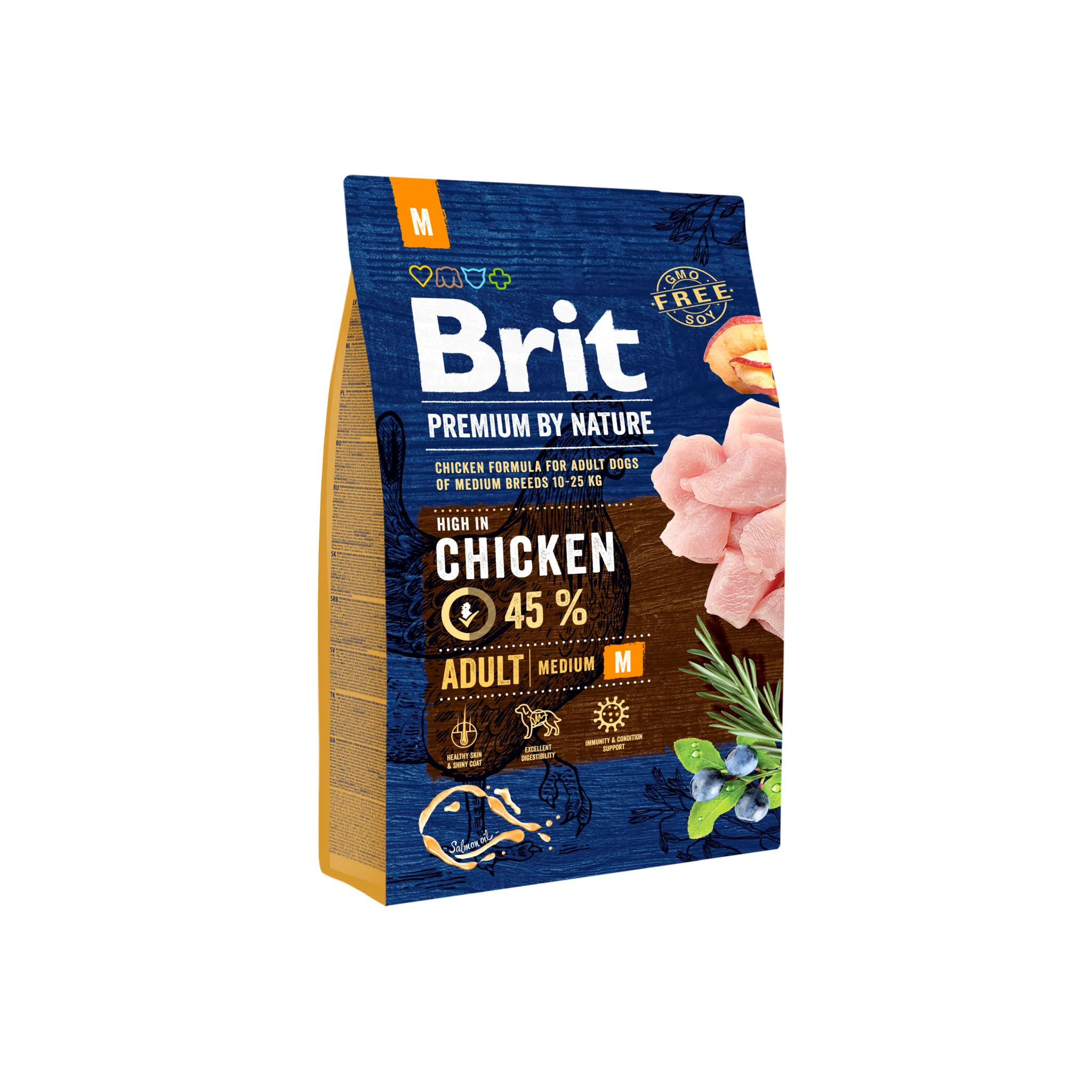 Brit Premium by Nature Adult M Chicken, Dry food for dogs, 3kg