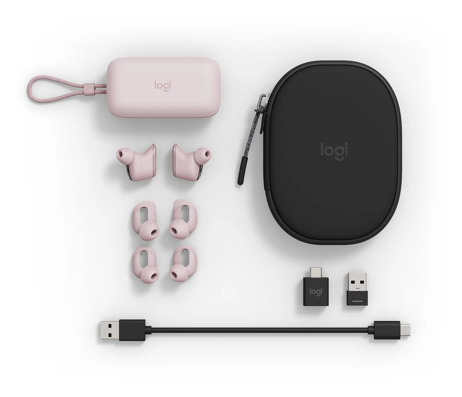 Logitech Zone Wireless Earbuds, Rose