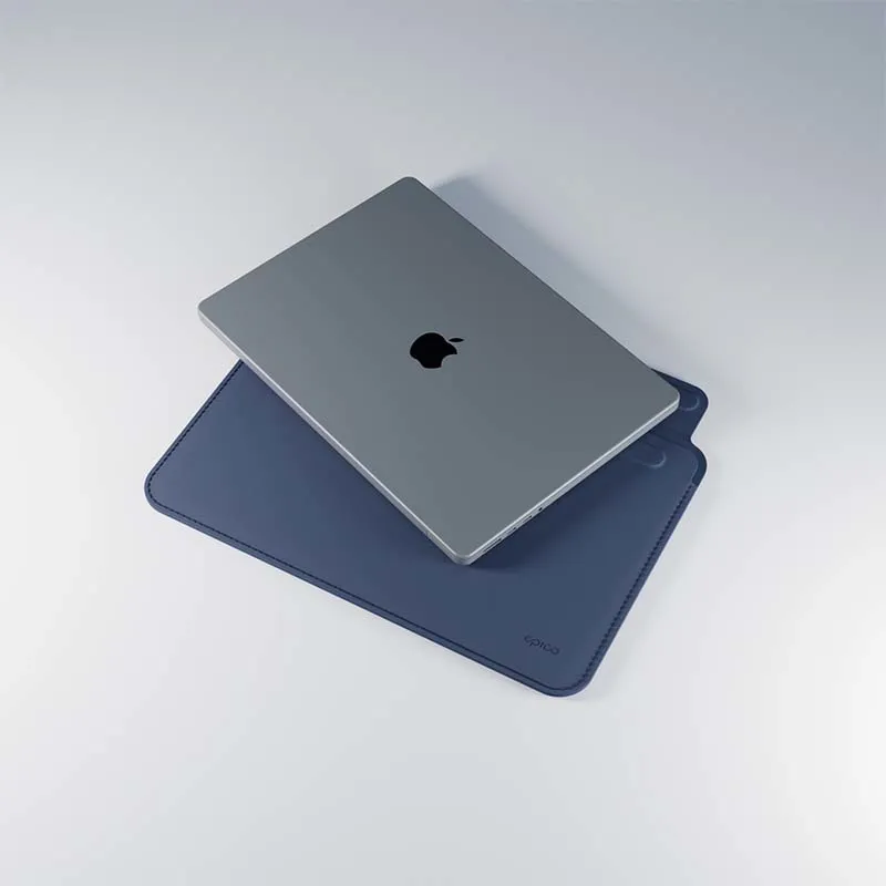 Epico Leather Sleeve for MacBook Air 15" - dark blue