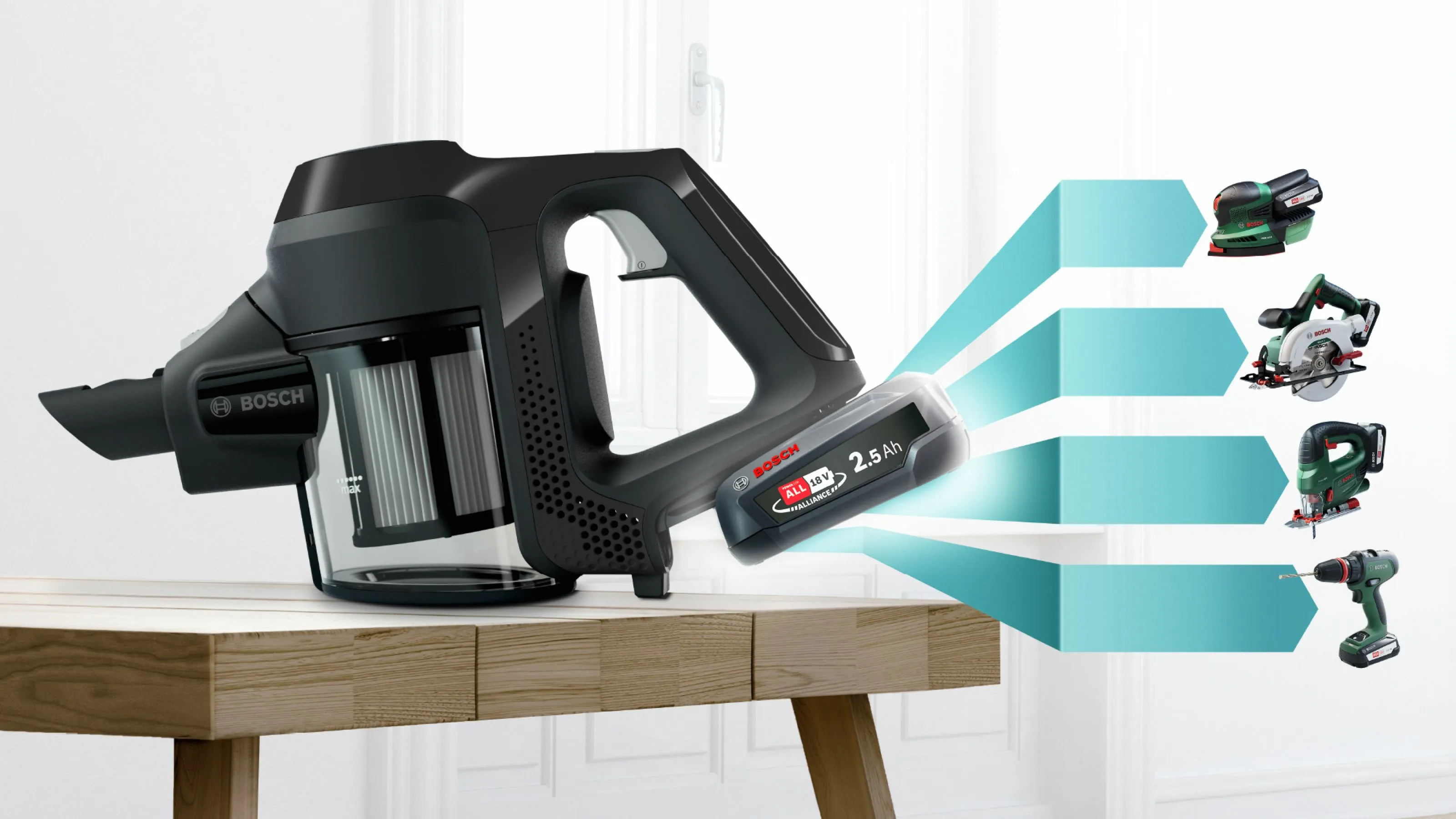 Bosch BBS611BSC - stick vacuum, black