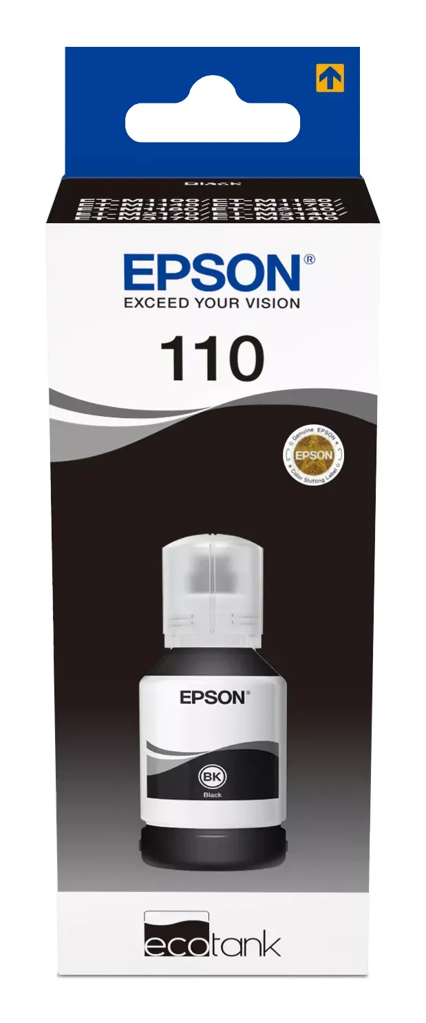 EPSON 110 EcoTank -mustepullo, 120 ml, musta