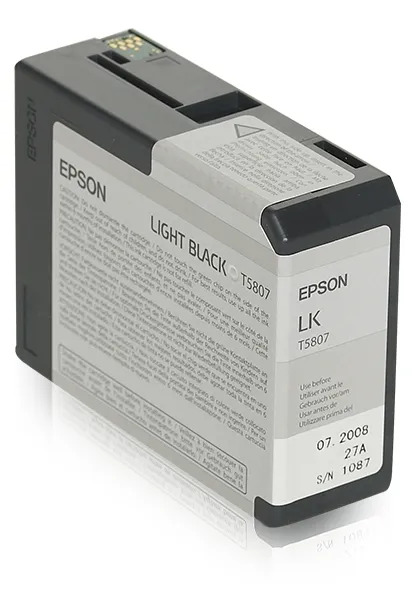 Epson T5807 ink cartridge, 80 ml, Light black