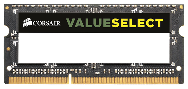 Corsair 8GB (1x8GB) Value Select, DDR3 1600MHz SODIMM Black