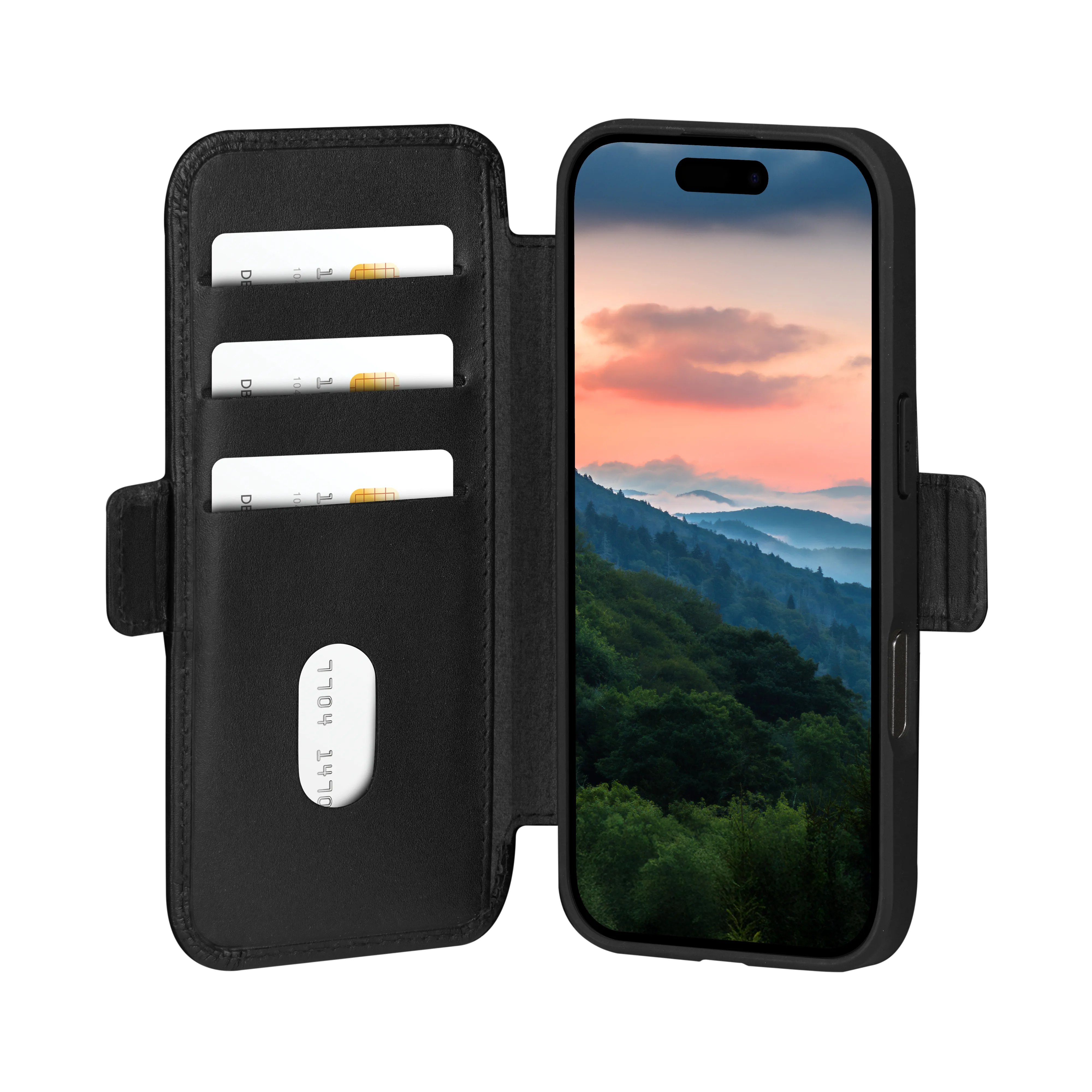 Dbramante1928 Copenhagen Wallet Case for iPhone 17, Black