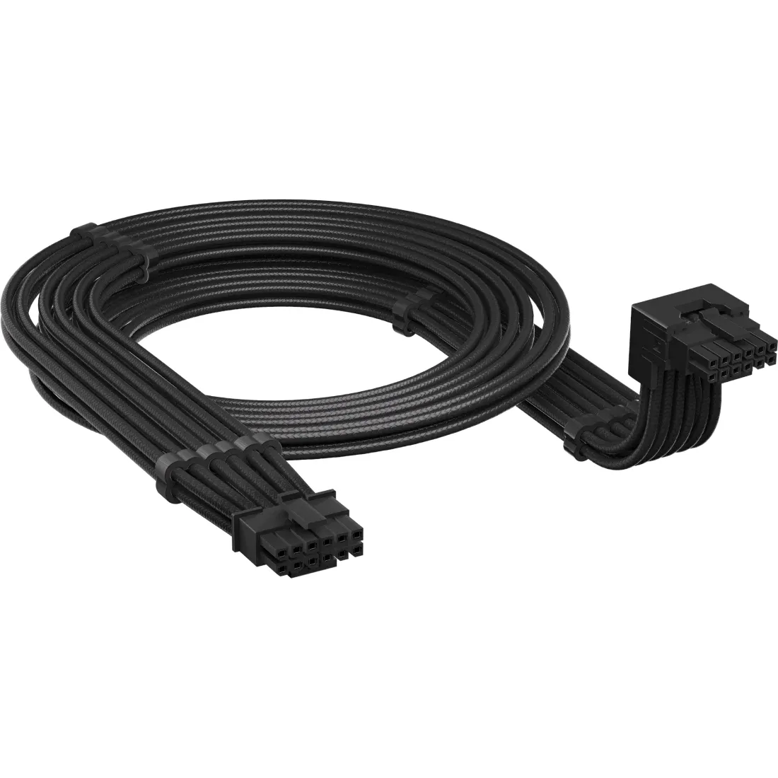 Corsair 90&deg; Style A, 12V-2x6-adapterkabel, 65 cm, svart