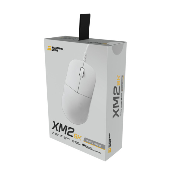 Endgame Gear XM2 8K Wired Gaming Mouse, White Frost