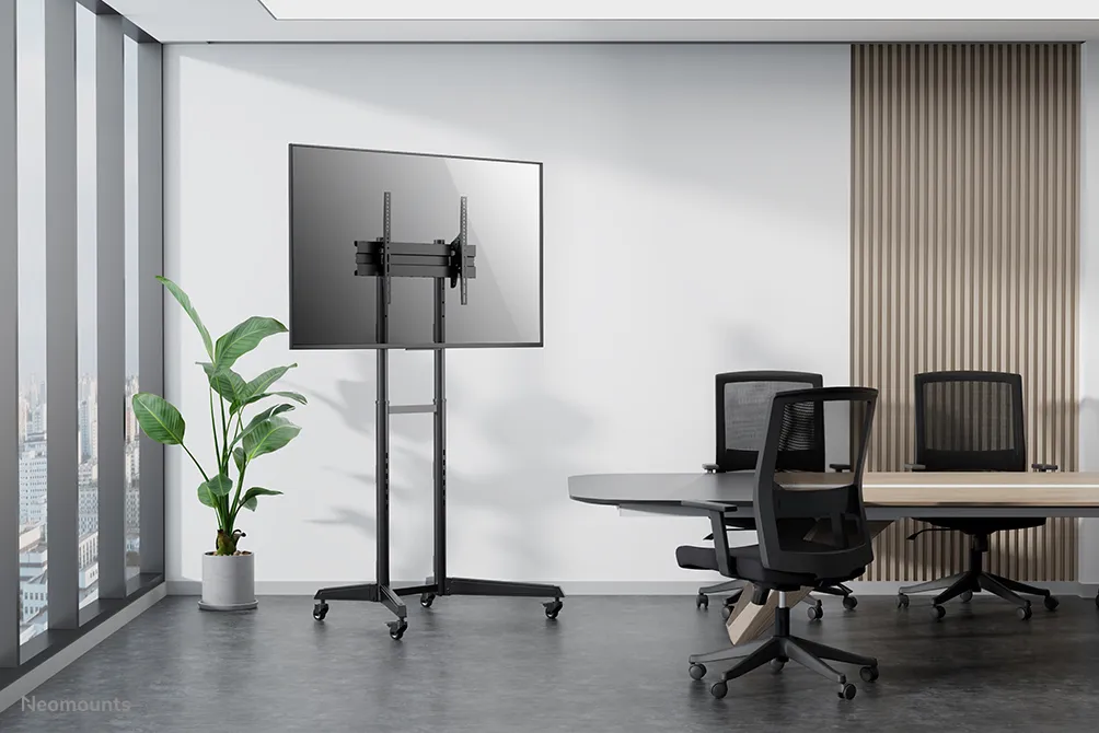 Neomounts by Newstar Mobile Floor Stand (Height Adjustable: 128,5-145 cm)