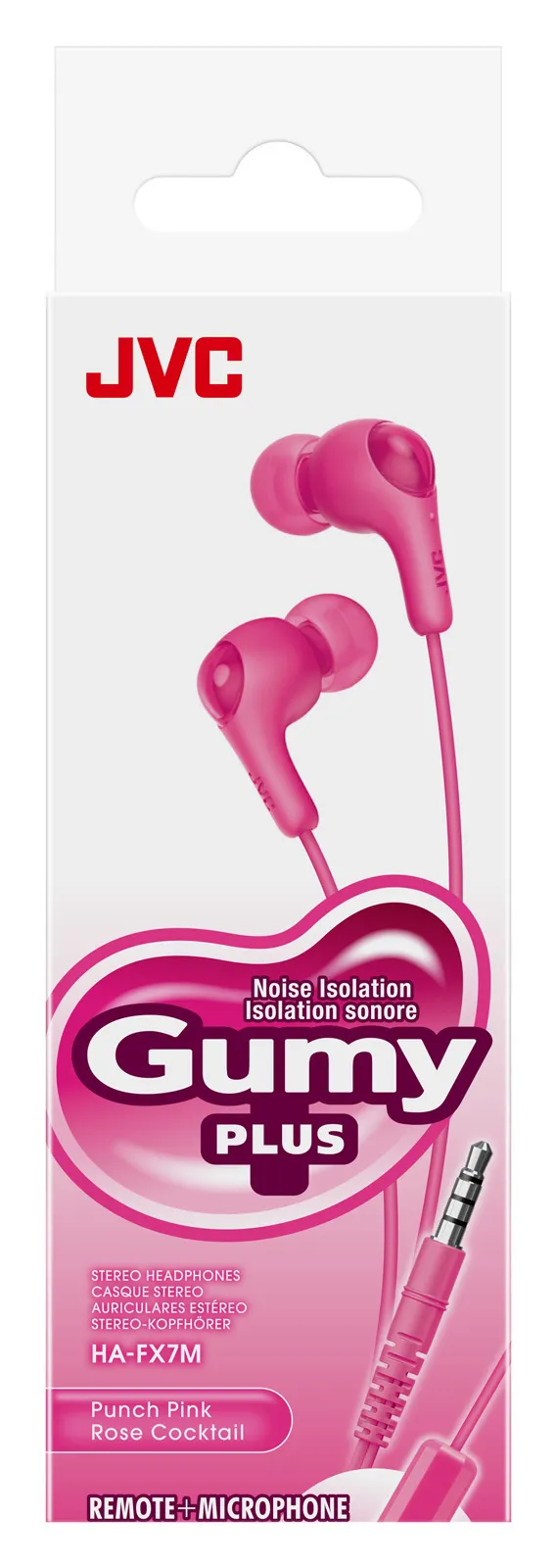 JVC FX7M Gumy Plus - earbuds, pink